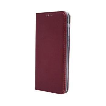 Huawei P40 telefon tok, könyvtok, notesz tok, oldalra nyíló tok, mágnesesen záródó, bordó, Smart Magnetic kép