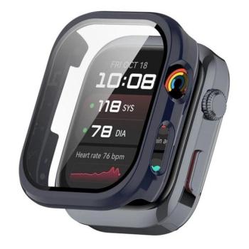 Huawei Watch D2, Műanyag védőkeret, kijelzővédő üveggel, közepesen ütésálló, szíj nélkül, sötétkék kép