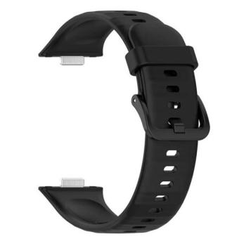 Huawei Watch Fit 3, szilikon pótszíj, állítható, fekete kép