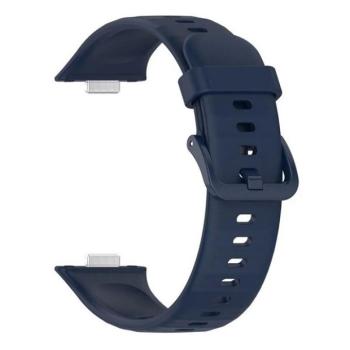 Huawei Watch Fit 3, szilikon pótszíj, állítható, sötétkék kép