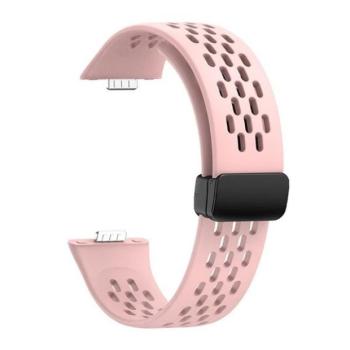 Huawei Watch Fit 3, szilikon pótszíj, lyukacsos, légáteresztő, rózsaszín kép