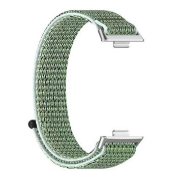 Huawei Watch Fit 3, textíl pótszíj, nylon, tépőzáras, állítható, légáteresztő, sötétzöld kép