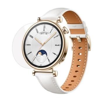 Huawei Watch GT4 (41 mm), Kijelzővédő fólia, ütésálló fólia (az íves részre nem hajlik rá!), Tempered Glass (edzett üveg), Clear kép