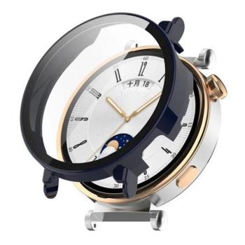 Huawei Watch GT4 (41 mm), Műanyag védőkeret, kijelzővédő üveggel, közepesen ütésálló, szíj nélkül, sötétkék kép