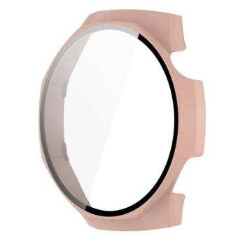 Huawei Watch GT5 Pro (46 mm), Műanyag védőkeret, kijelzővédő üveggel, közepesen ütésálló, szíj nélkül, rózsaszín kép