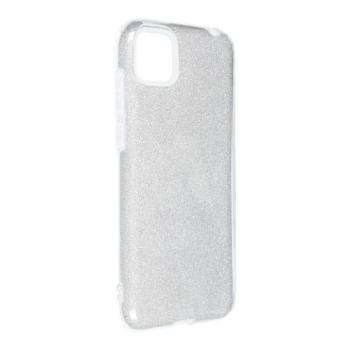 Huawei Y5P szilikon tok, csillámos, hátlap tok, ezüst, Shining kép