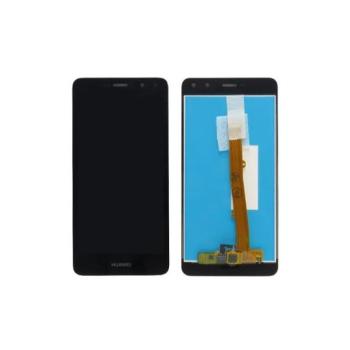 Huawei Y6 (2017) kompatibilis LCD modul kerettel, OEM jellegű, fekete, Grade S kép