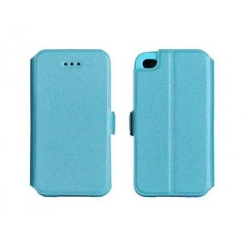 Huawei Y6 II 2016 kék szilikon keretes könyvtok kép