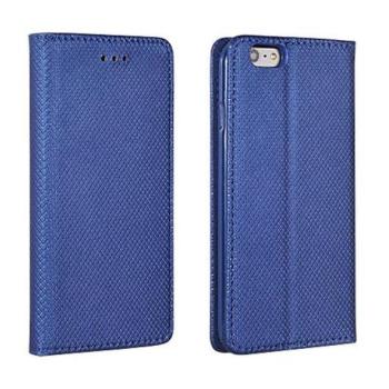 Huawei Y6 II telefon tok, könyvtok, oldalra nyíló tok, mágnesesen záródó, sötétkék kép