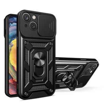Hybrid Armor Camshield tok Huawei nova Y90 Armor tok kameravédővel fekete kép