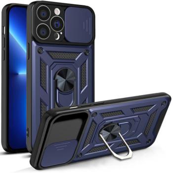 Hybrid Armor Camshield tok iPhone 13 Pro Max Armor tok kameratok kék kép