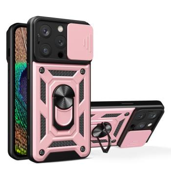 Hybrid Armor Camshield tok iPhone 14 Pro Armor tok kamera védőtok rózsaszín kép