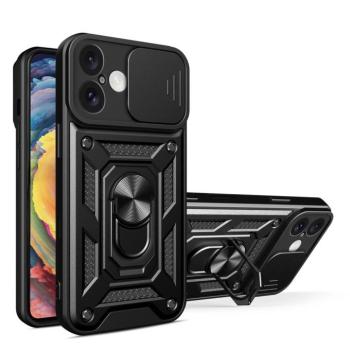 Hybrid Armor Camshield tok iPhone 16 Plus - fekete kép