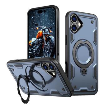 Hybrid Armor Trendy MagSafe-kompatibilis tok iPhone 16 Plus - kék kép