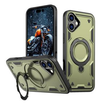 Hybrid Armor Trendy MagSafe-kompatibilis tok iPhone 16 Plus - zöld kép