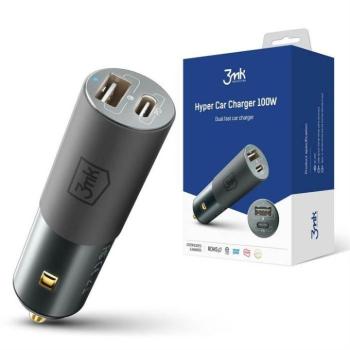 HyperCar Charger 100W Power Delivery autós töltő 1xUSB-A + 1xUSB-C kép