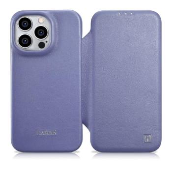 iCarer CE prémium bőr fóliatok iPhone 14 Pro Max Flip mágneses MagSafe világos lila (WMI14220716-LP) kép