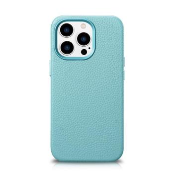 iCarer Litchi prémium bőr tok iPhone 14 Pro mágneses bőr tok MagSafe zöld (WMI14220710-GN) kép