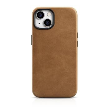 iCarer olajviasz prémium bőr tok iPhone 14 Plus mágneses bőr tok MagSafe barna (WMI14220703-TN) kép