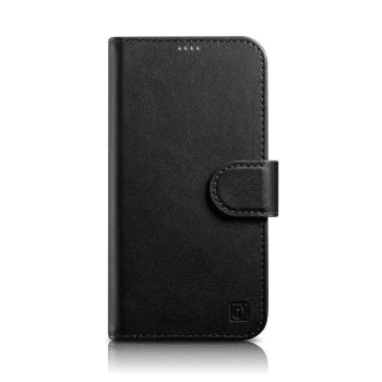 iCarer tárca tok 2in1 iPhone 14 Pro bőr Flip Cover Anti-RFID fekete (WMI14220726-BK) kép