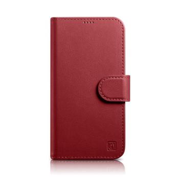 iCarer tárca tok 2in1 iPhone 14 Pro Flip bőr tok Anti-RFID piros (WMI14220726-RD) kép