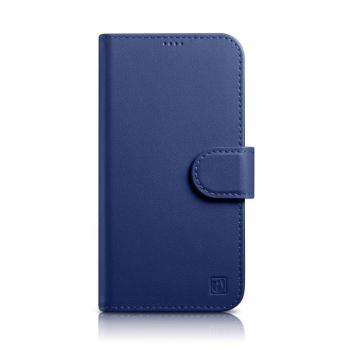 iCarer tárca tok 2in1 iPhone 14 Pro Max bőr Flip Cover Anti-RFID kék (WMI14220728-BU) kép