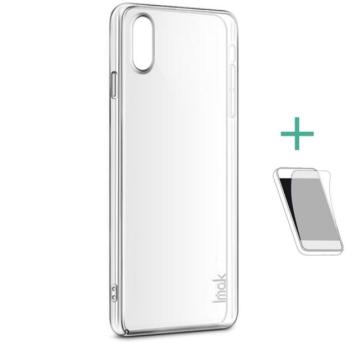 IMAK műanyag telefonvédő (közepesen ütésálló + képernyővédő fólia) ÁTLÁTSZÓ Apple iPhone XS Max 6.5 kép