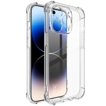 IMAK szilikon telefonvédő (közepesen ütésálló, légpárnás sarok) ÁTLÁTSZÓ Apple iPhone 15 Pro kép
