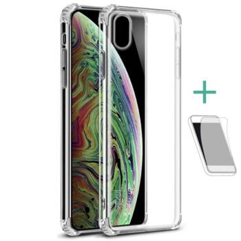 IMAK szilikon telefonvédő (közepesen ütésálló, légpárnás sarok + képernyővédő fólia) ÁTLÁTSZÓ Apple iPhone XS Max 6.5 kép