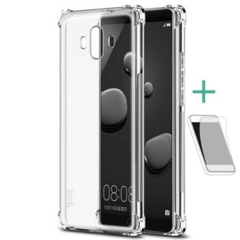 IMAK szilikon telefonvédő (közepesen ütésálló, légpárnás sarok + képernyővédő fólia) ÁTLÁTSZÓ Huawei Mate 10 kép
