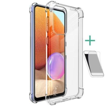 IMAK szilikon telefonvédő (közepesen ütésálló, légpárnás sarok + képernyővédő fólia) ÁTLÁTSZÓ Samsung Galaxy A33 5G (SM-A336) kép