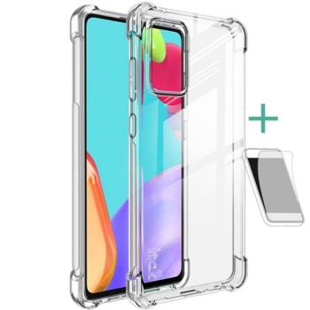 IMAK szilikon telefonvédő (közepesen ütésálló, légpárnás sarok + képernyővédő fólia) ÁTLÁTSZÓ Samsung Galaxy A72 4G (SM-A725F), Samsung Galaxy A72 5G (SM-A726F) kép