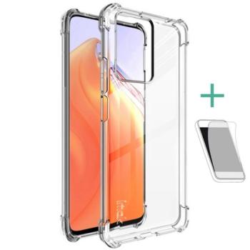 IMAK szilikon telefonvédő (közepesen ütésálló, légpárnás sarok + képernyővédő fólia) ÁTLÁTSZÓ Xiaomi 11T, Xiaomi 11T Pro kép