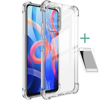 IMAK szilikon telefonvédő (közepesen ütésálló, légpárnás sarok + képernyővédő fólia) ÁTLÁTSZÓ Xiaomi Redmi Note 11 5G, Xiaomi Redmi Note 11T 5G, Xiaomi Poco M4 Pro 5G kép