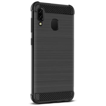 IMAK VEGA szilikon telefonvédő (közepesen ütésálló, légpárnás sarok, szálcsiszolt, karbon minta) FEKETE Samsung Galaxy A20 (SM-A205F), Samsung Galaxy A30 (SM-A305F) kép