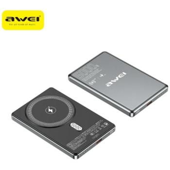 Indukciós powerbank Awei PA-30 5000mAh MagSafe szürke kép