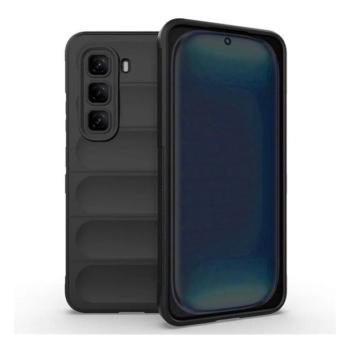 Infinix Hot 50 Pro 4G (X6881), Szilikon tok, közepesen ütésálló, 3D minta, fekete kép