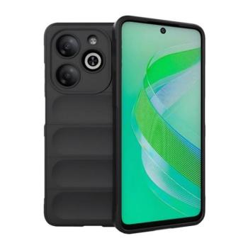 Infinix Smart 8 (X6525), Szilikon tok, közepesen ütésálló, 3D minta, fekete kép