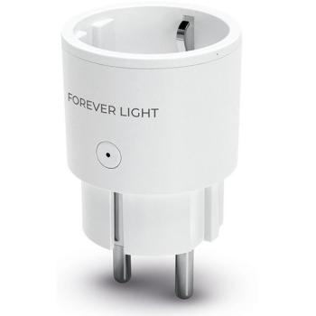 Intelligens hálózati töltő aljzat, Wifi-s, telefonról vezérelhető, időzíthető, Forever, fehér kép