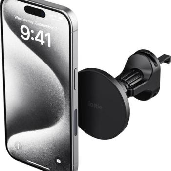 iOttie iTap 3 MagSafe autós tartó szellőzőrácsba, vezetéknélküli töltéssel, mágnessel, fekete kép