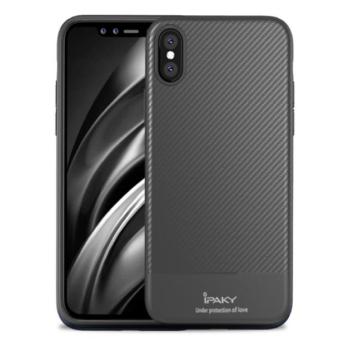 IPAKY szilikon telefonvédő (ultravékony, karbon minta) SZÜRKE Apple iPhone XS Max 6.5 kép