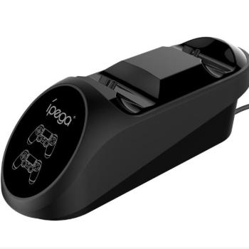 iPega 9180 PS4 kontroller / gamepad töltő állomás 2 db kontrollerhez, fekete kép