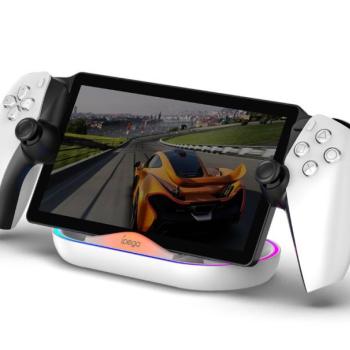 iPega P5P02 PlayStation Portal töltő dokkoló RGB világítással, fehér kép