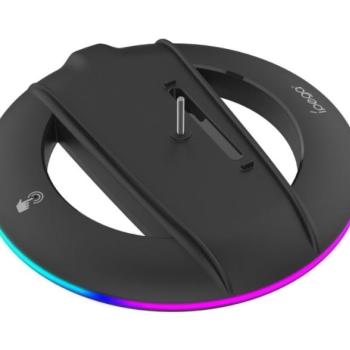 iPega P5S025S PlayStation 5 Pro/Slim függőleges állvány RGB világítással, fekete kép