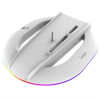 iPega P5S035SA PlayStation 5 Pro/Slim függőleges állvány RGB világítással, 2xUSB-A csatlakozóval, fehér kép