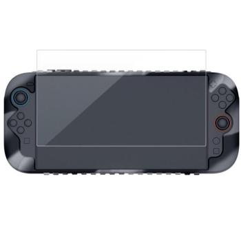 iPega SW2024A Nintendo Switch szilikon tok + tempered glass kijelző védő üvegfólia szett, fekete / átlátszó kép