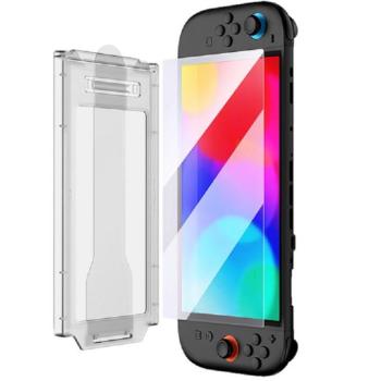 iPega SW2117 Nintendo Switch 2 tempered glass kijelzővédő üvegfólia felhelyező kerettel, átlátszó kép