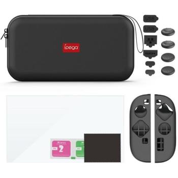 iPega SW2194P Nintendo Switch 2 kompatibilis Slim szett, védőtok, kijelző védő üvegfólia, védőburkolatok, fekete kép