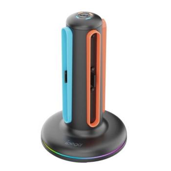 IPEGA töltő állomás (4 Joy-Con kontroller egyidejű töltése, LED jelzés) FEKETE Nintendo Switch 2 kép