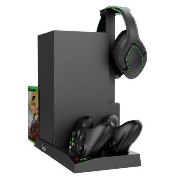 iPega XBX013 Xbox multifunkcionális konzol tartó állvány kontroller töltő résszel, fekete kép